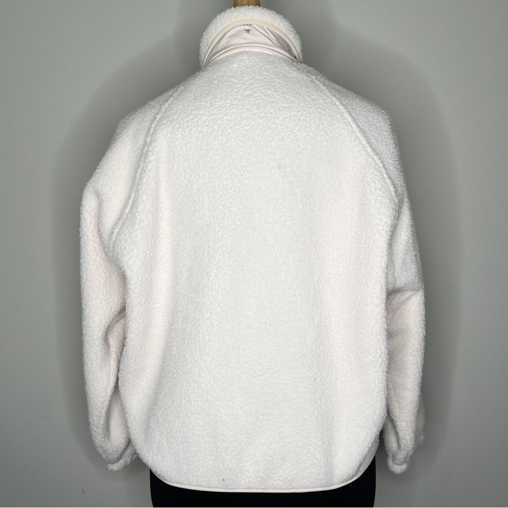 NWT Free People Movement Pale Pink Canvas Hit The Slopes Fleece Snap Jacket L - Picture 6 of 10